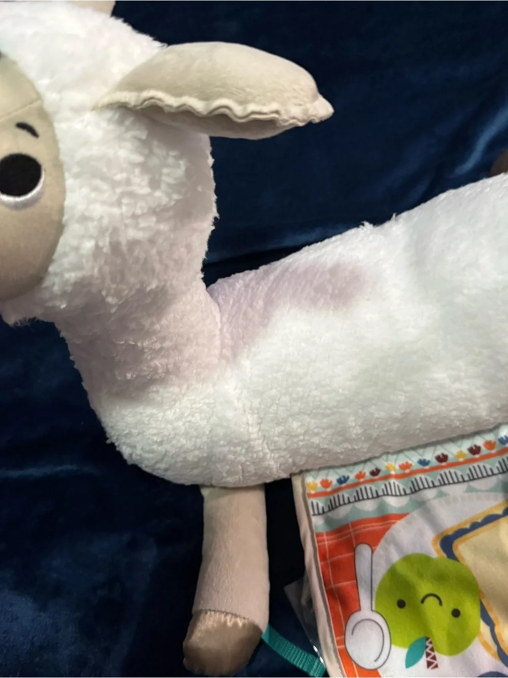 Fisher Price Llama Grow with Me Tummy Time Pillow Plush Infant Baby Toy  New